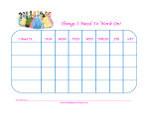 disney princess behavior chart